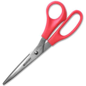 All Purpose Value Scissors, 8"L Pointed, Red