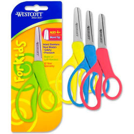 Kids Scissors, 5"L Straight, Blunt Tip, Assorted