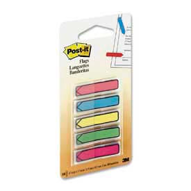 Arrow Flags, 1/2" Wide, Assorted Bright, 100 Flags/Dispenser, 1 Dispenser/Pack