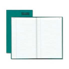 Record Book, Record Ruled, 7-1/4" x 12-1/4", Emerald Cover, 150 Pages/Pad