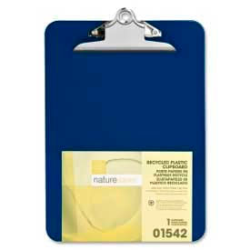 Recycled Plastic Clipboard, 9" x 12-1/2", Blue