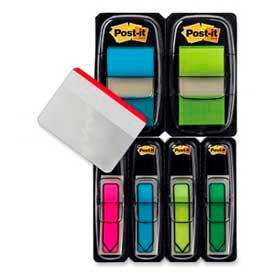 Flags and Arrow Flags Value Pack, 1" and 1/2" Wide, Assorted Bright, 196 Flags/Pack