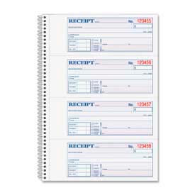 Money/Rent Receipt Book, 2-Part, 7-5/8" x 11", White/Canary, 200 Sets/Pad