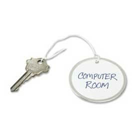 Metal Rim Tags, 2-1/4" Diameter, White, 500 Tags/Box