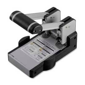 Extra Heavy-Duty Two-Hole Punch, 100 Sheet Capacity, Gray