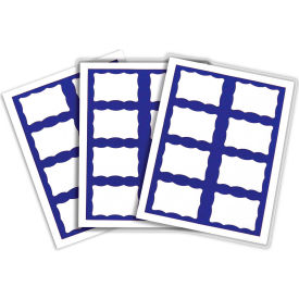 Laser/Inkjet Name Badge, 3-3/8" x 2-1/3", Blue Border, 200/Box