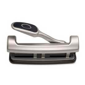 Officemate EZ Level 2 - 3 Hole Punch, 15 Sheet Capacity, Silver