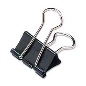Binder Clips, Small, 3/4" Width, 5/16" Capacity, Black/Silver, 12/Dozen