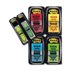 Message Flags Value Pack, "Sign Here", 1" Wide, Assorted, 200/Pack + FREE Arrow Flags