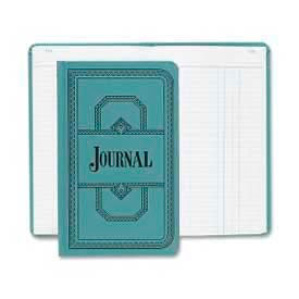 Account Book, Journal Ruled, 12-1/8" x 7-1/2", Blue Cover, 300 Sheets/Pad