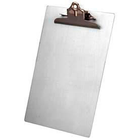 Saunders Recycled Aluminum Clipboard with Antimicrobial Protection, 8-1/2" x 14", Silver
