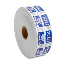Double Ticket Roll, Blue, 2000 Tickets