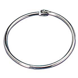 Loose-Leaf Book Rings, 2" Diameter, Silver, 50/Box