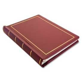 Minute Book, 8-1/2" x 11", Red Leather Cover, 250 Pages/Book