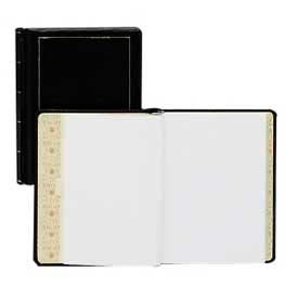 Minute Book, 8-1/2" x 14", Black Leather Cover, 250 Pages/Book