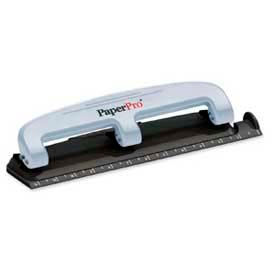 3-Hole Punch, 12 Sheet Capacity, Black/Gray