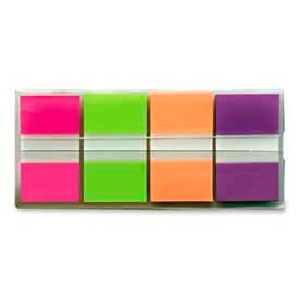 1" Wide Post-it Flags, Bright Colors, 80 Flags/Dispenser, 2 Dispensers/Pack