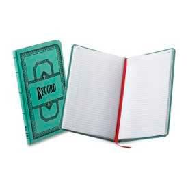 Account Book, Record Ruled, 12-1/8" x 7-1/2", Blue Cover, 500 Sheets/Pad