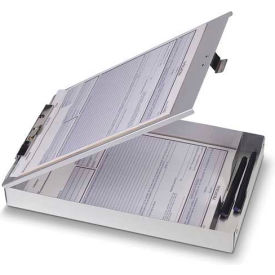 Aluminum Storage Clipboard, Top Opening, 8-1/2" x 12", Silver