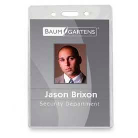 ID Badge Holder, Vertical, 2-5/8" x 3-7/8", Clear, 50/Pack