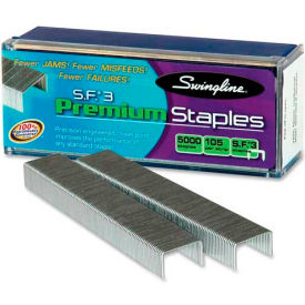 S.F. 3 Premium Staples, 1/4" Leg Length, 105 Per Strip, 5000/Box