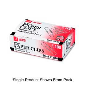 Economy No. 1 Paper Clips, Silver, 1000/Pack
