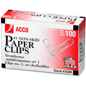 Economy No. 1 Non-Skid Paper Clips, Silver, 1000/Pack
