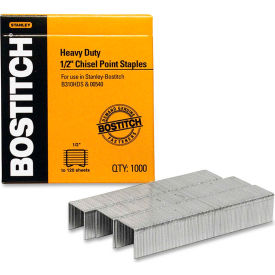 Heavy-Duty Staples, 85 Sheet Capacity, 1/2" Leg Length, 1000/Box