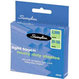 LightTouch Heavy Duty Staples, 5/8" Leg Length, 100 Per Strip, 2500/Box