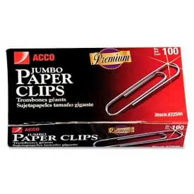 Jumbo Non-Skid Paper Clips, Silver, 1000/Pack