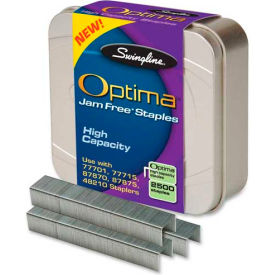 Optima High Capacity Staples, 3/8" Leg Length, 125 Per Strip, 2500/Box
