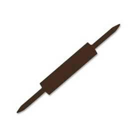 Self-Adhesive Fasteners, 1" Sheet Capacity, 2-3/4"L Base, Brown, 100/Box