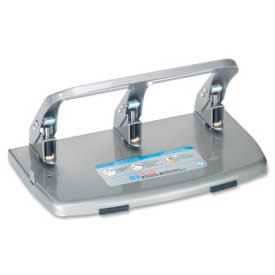 Medium-Duty 3-Hole Punch, 40 Sheet Capacity, Gray
