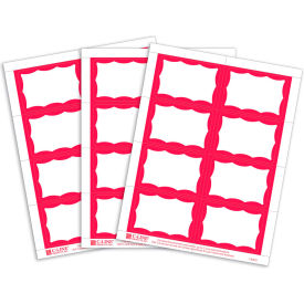 Laser/Inkjet Name Badge, 3-3/8" x 2-1/3", Red Border, 200/Box