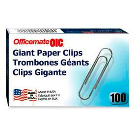 Giant Paper Clips, Silver, 100/Box