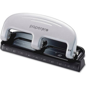 3-Hole Punch, 20 Sheet Capacity, Black/Gray