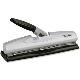 LightTouch High Capacity Desktop Punch, 2 - 7 Holes, 20 Sheets, Black/Silver