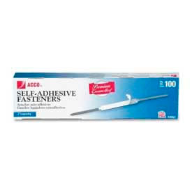 Premium Self-Adhesive Fasteners, 2" Sheet Capacity, 2-3/4"L Base, 100/Box