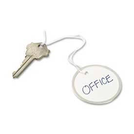 Metal Rim Tags, 1-1/4" Diameter, White, 500 Tags