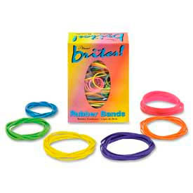 Brites Pic Pac Rubber Bands, Assorted Sizes/Brite Colors, 1.5 oz. Box