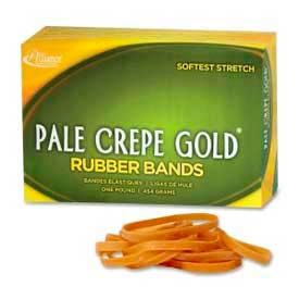 Pale Crepe Gold Rubber Bands, Size # 18, 3"x 1/16", Natural