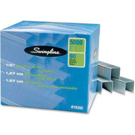 Standard Heavy Duty Staples, 1/2" Leg Length, 100 Per Strip, 5000/Box