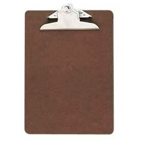 Hardboard Clipboard, 6" x 9", Brown