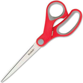 Multi-Purpose Scissors, 8" Length, Straight, Gray/Red, 1 Each