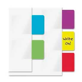 Standard Page Flag, 1" x 1-11/16", Assorted, 50 Flags/Pack