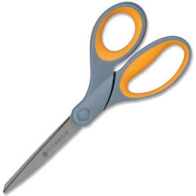 Titanium Bonded Scissors, 8"L Straight, Gray/Yellow, 2/Pack