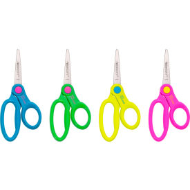 School Kids Scissors w/Anti-Microbial Product Protection, 5"L Pointed, Assorted,12/PK