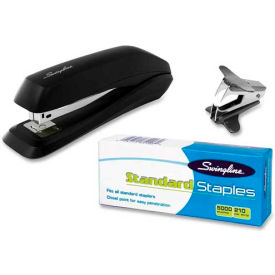 Antimicrobial Standard Stapler with 5000 Staples and Staple Remover, Black