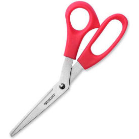 All Purpose Value Scissors, 8"L Bent, Red