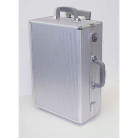 Laptop Case w/Wheels, 19-1/2"L x 14"W x 7"H, Silver Stripe